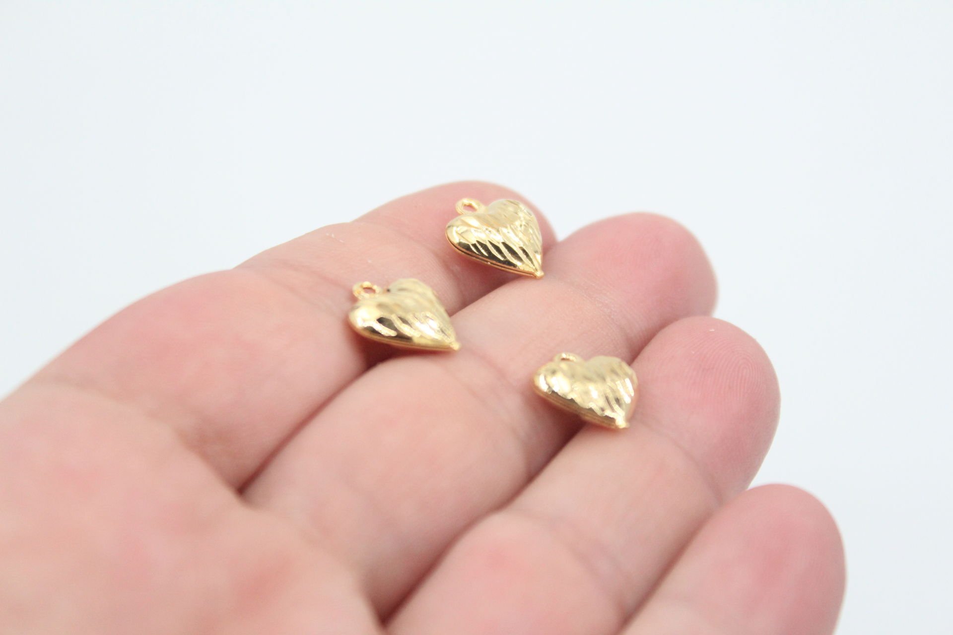 Altın Kaplama Dik Lazer Kesim Kalp