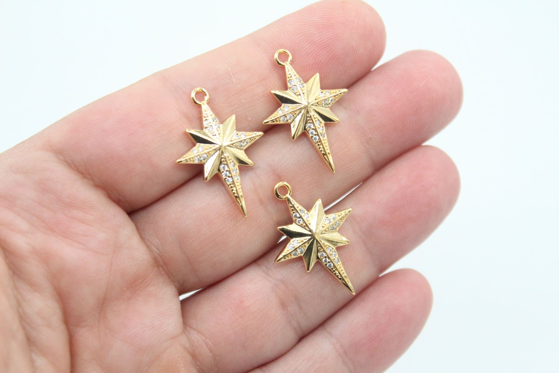 Altın Kaplama Zirkonlu Kutup Yıldızı