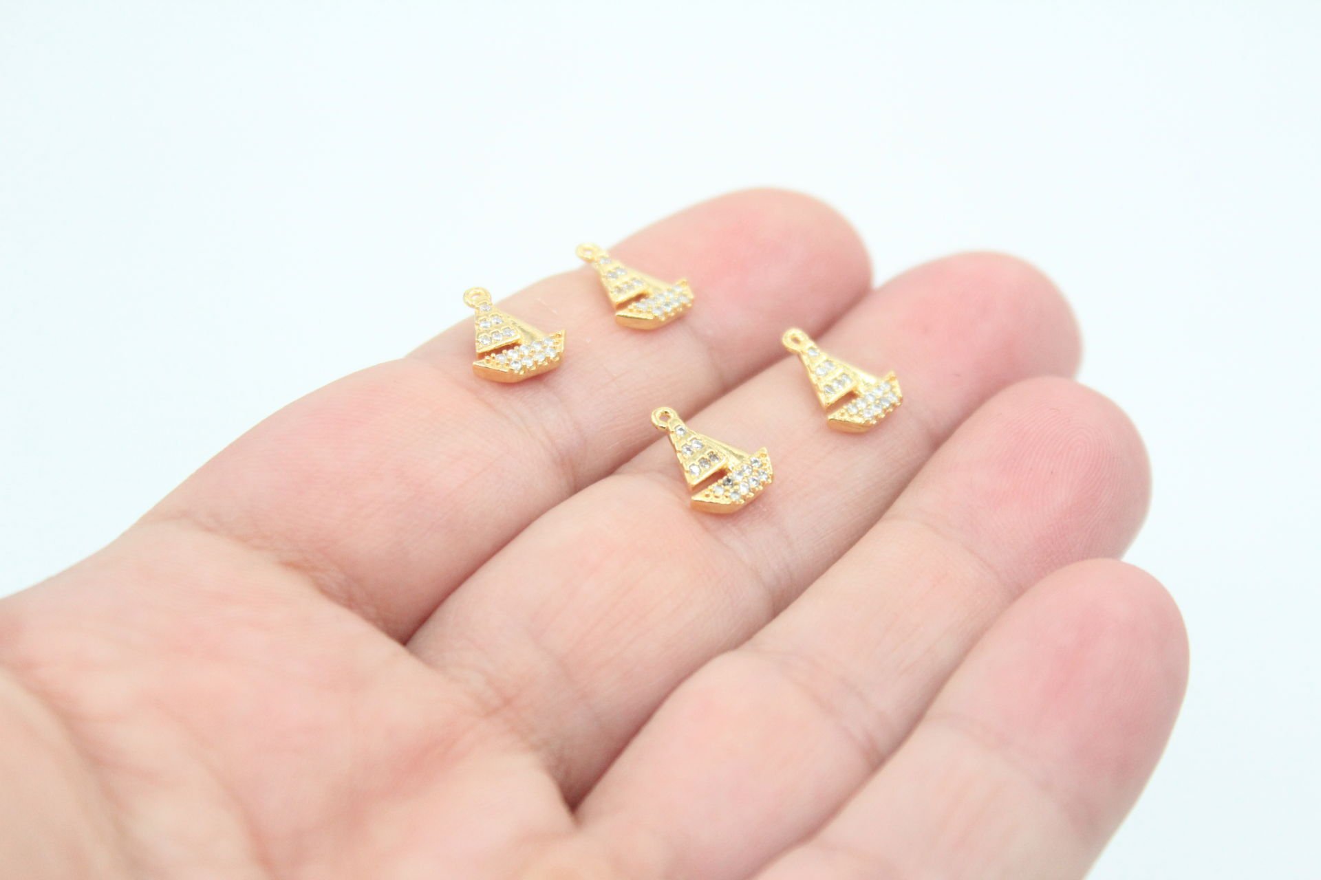 Altın Kaplama Zirkonlu Gemi