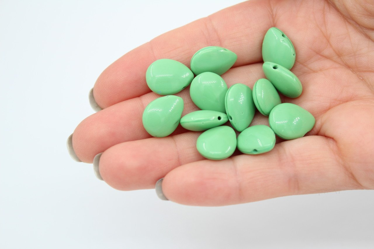 Flat Drop Boncuk Yeşil 25gr