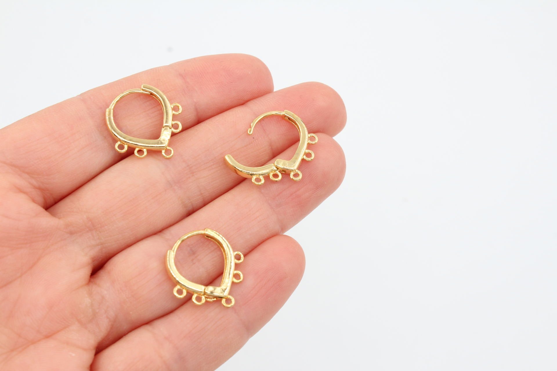 Altın Kaplama Damla Kulplu Küpe