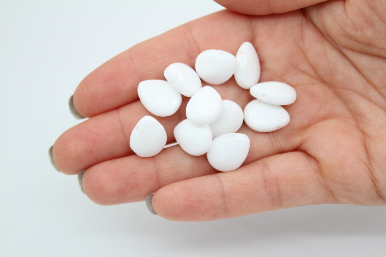 Flat Drop Boncuk Mat Beyaz 25gr