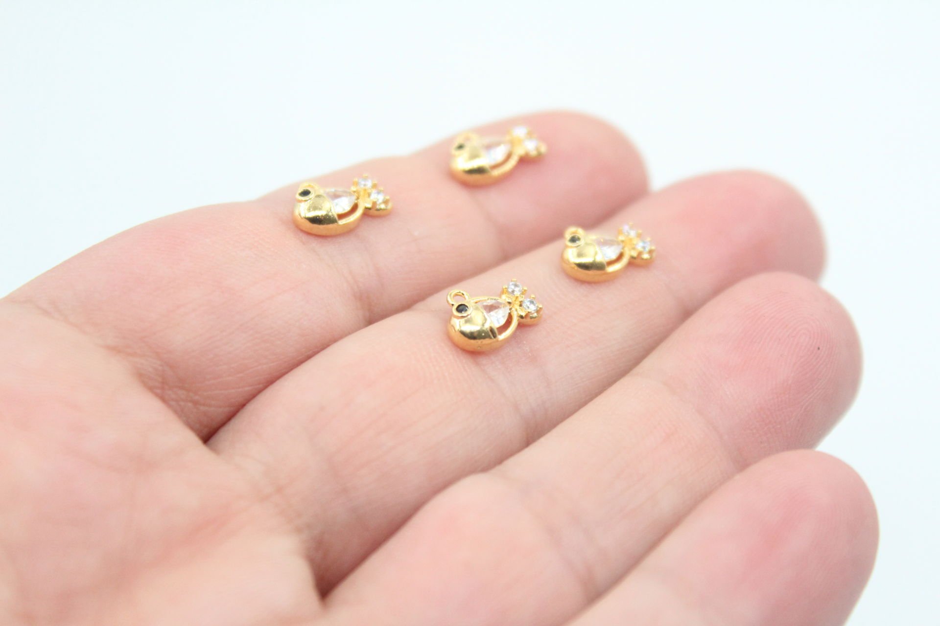 Altın Kaplama Zirkonlu Mini Balık