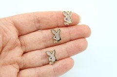 Altın Kap. Pembe Zirkonlu Tavşan