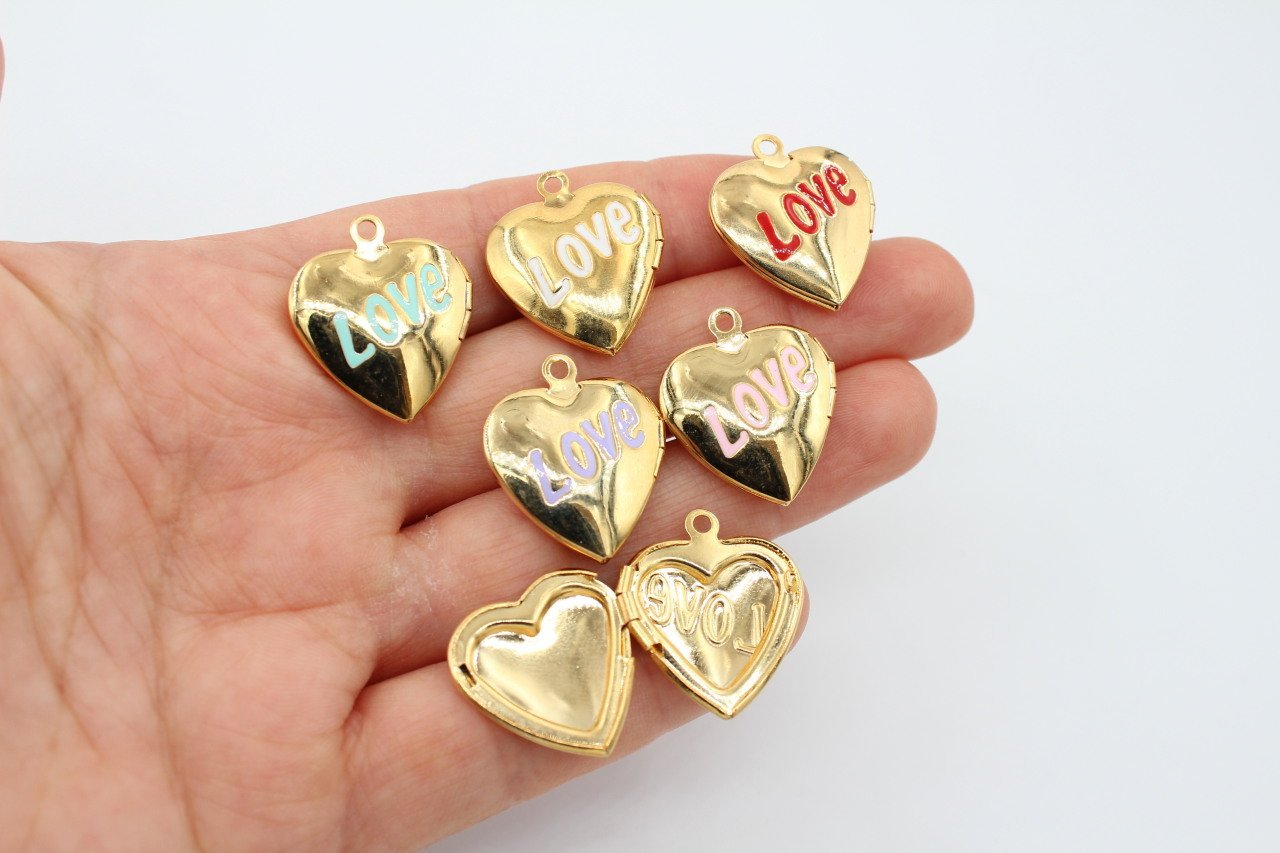 Altın Kap. Love Açılır Kapaklı Kalp