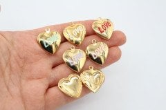 Altın Kap. Love Açılır Kapaklı Kalp