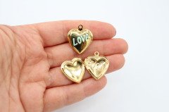 Altın Kap. Love Açılır Kapaklı Kalp Su Yeşili