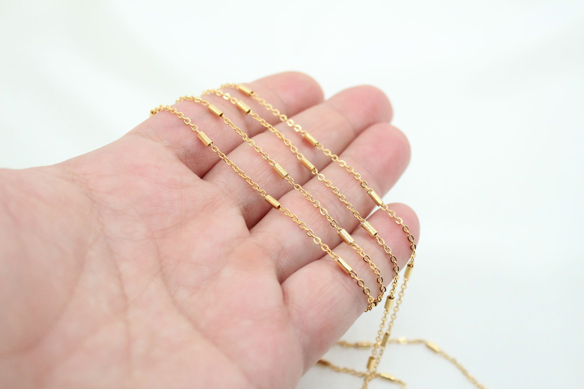 Altın Kaplama Borulu Sf Zincir