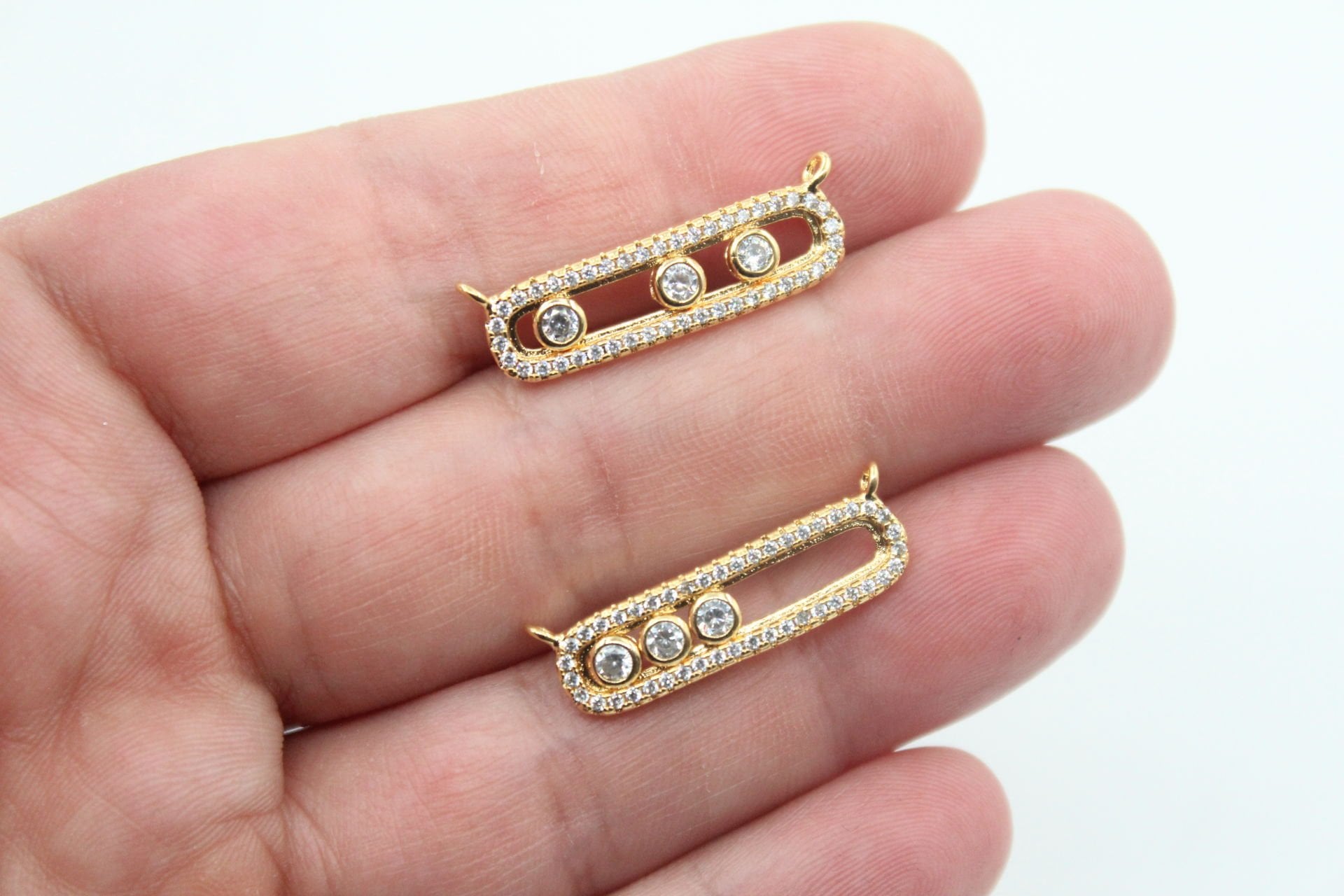 Altın Kaplama Zirkonlu Mesika Kolye Ucu