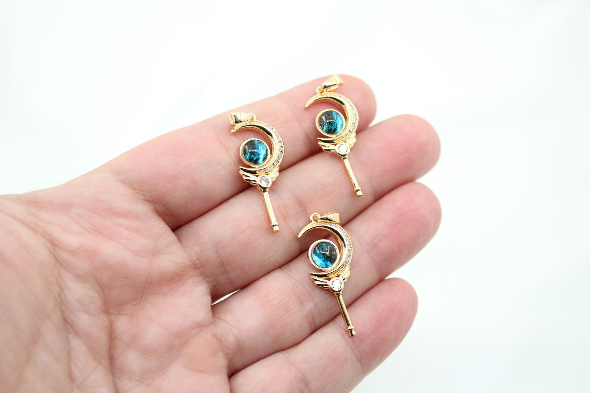 Altın Kaplama İthal Ay ve Anahtar