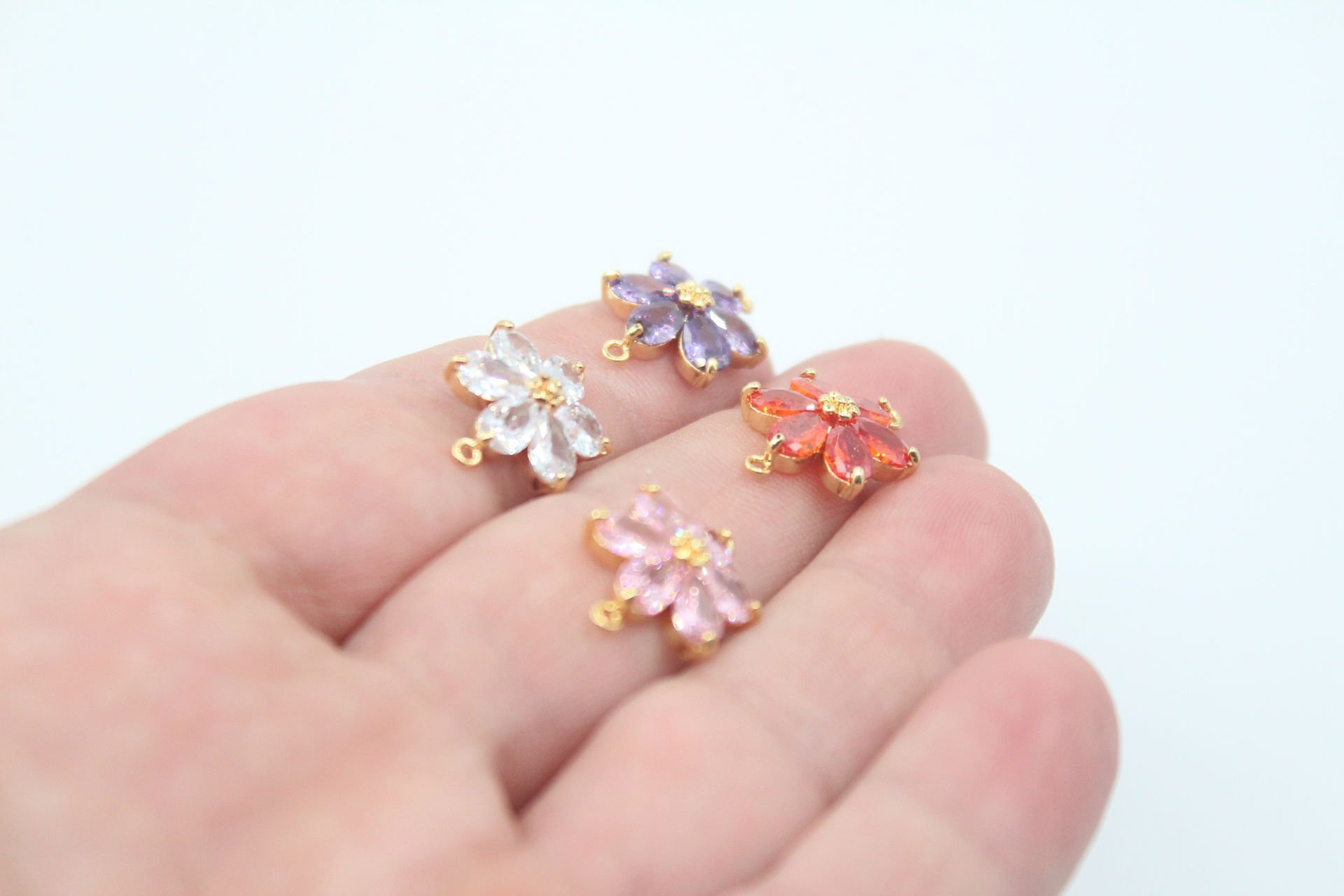 Altın Kaplama Damla Zirkonlu Bileklik Aparatı