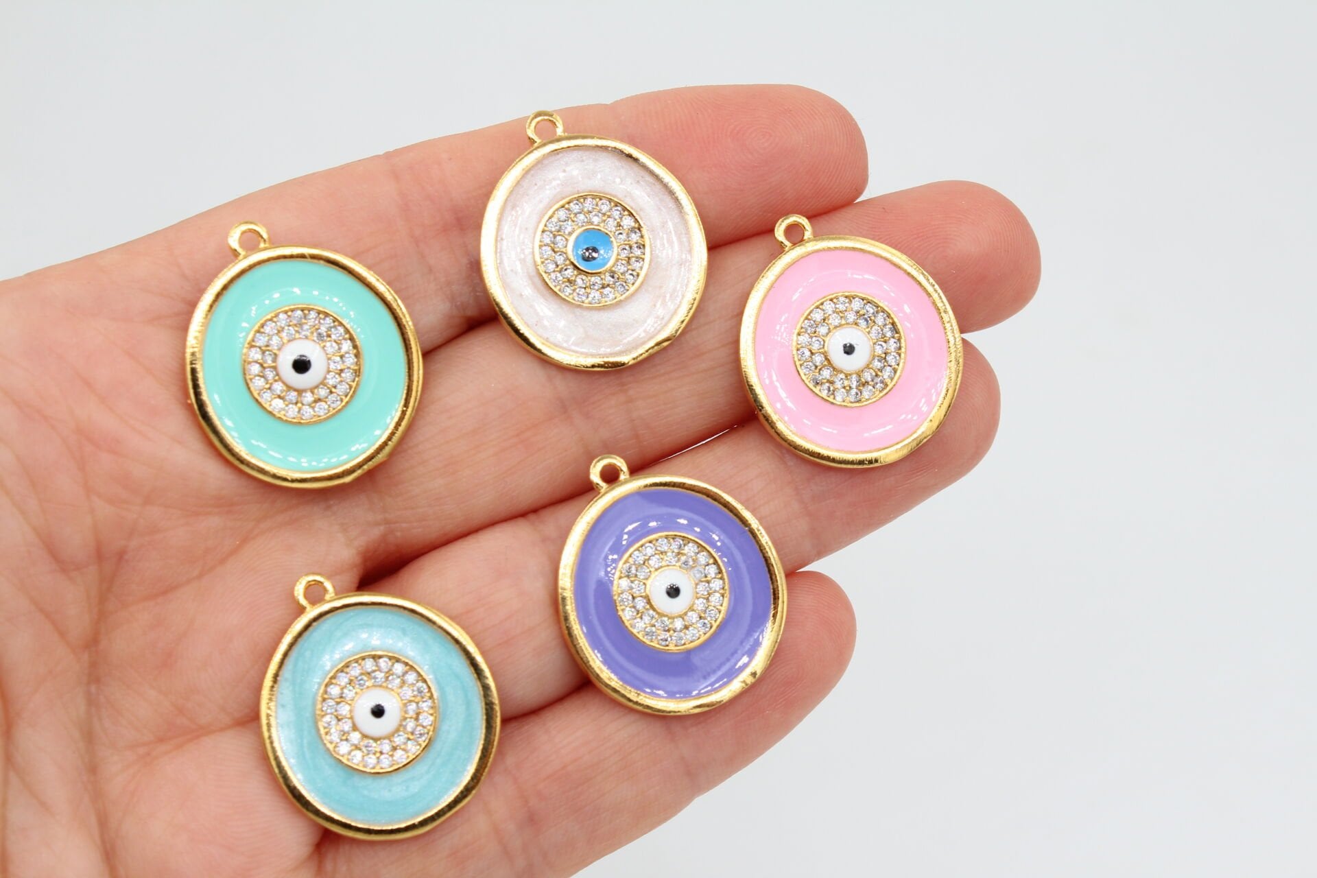 Altın Kaplama Yuvarlak Zirkon Mineli Uç