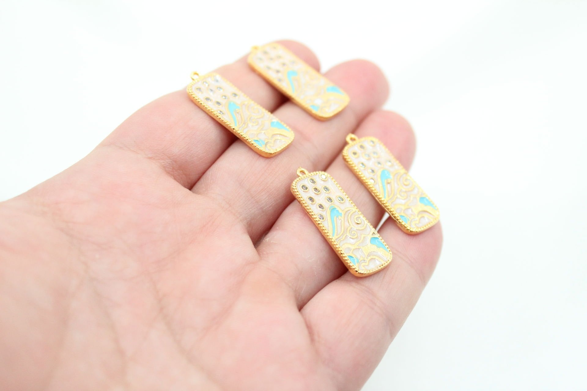 Altın Kaplama 4 Element Su Kolye Ucu