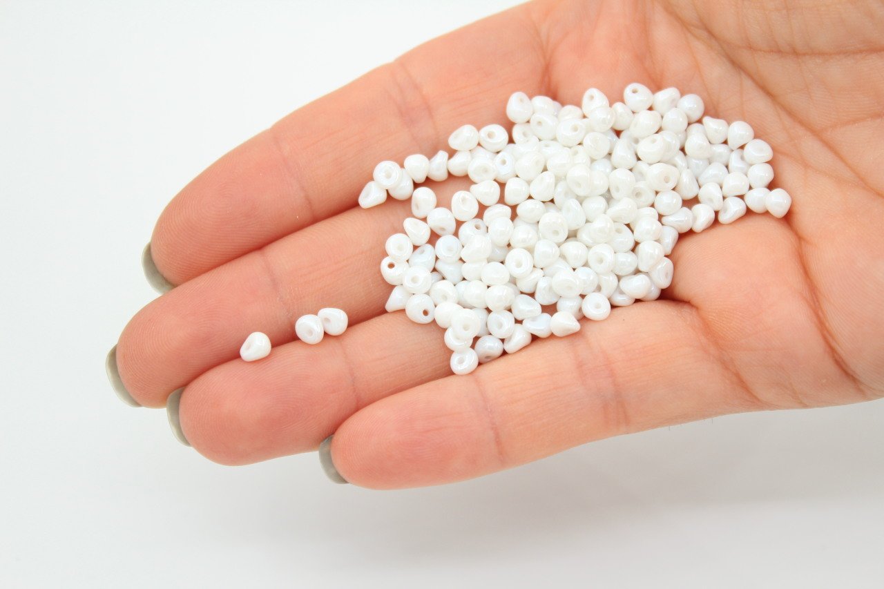 Small Drop Boncuk Beyaz Boncuk 25gr
