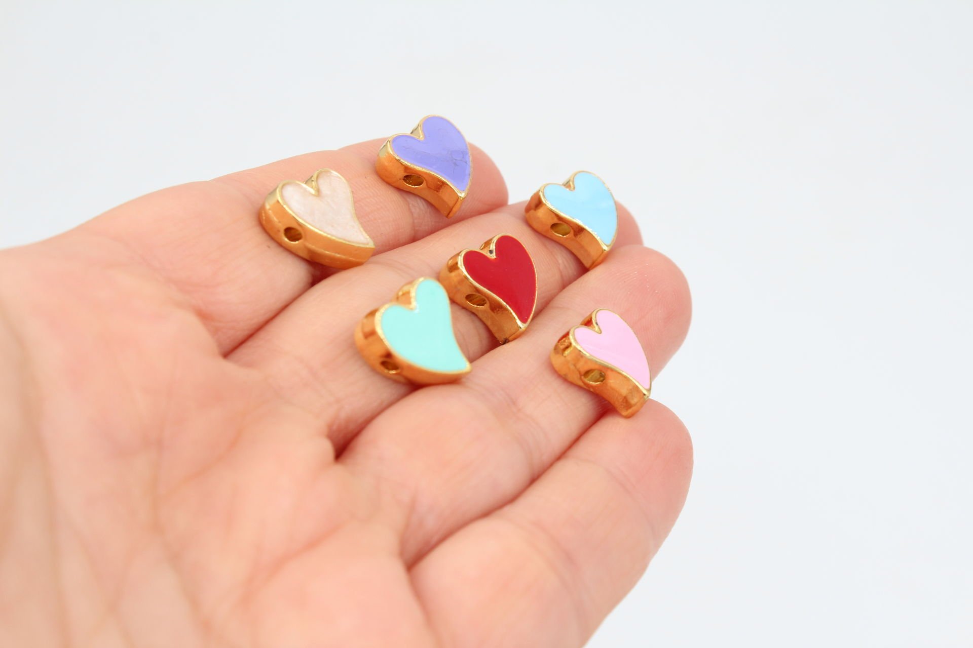 Altın Kaplama Yamuk Kalp Ara Aparat