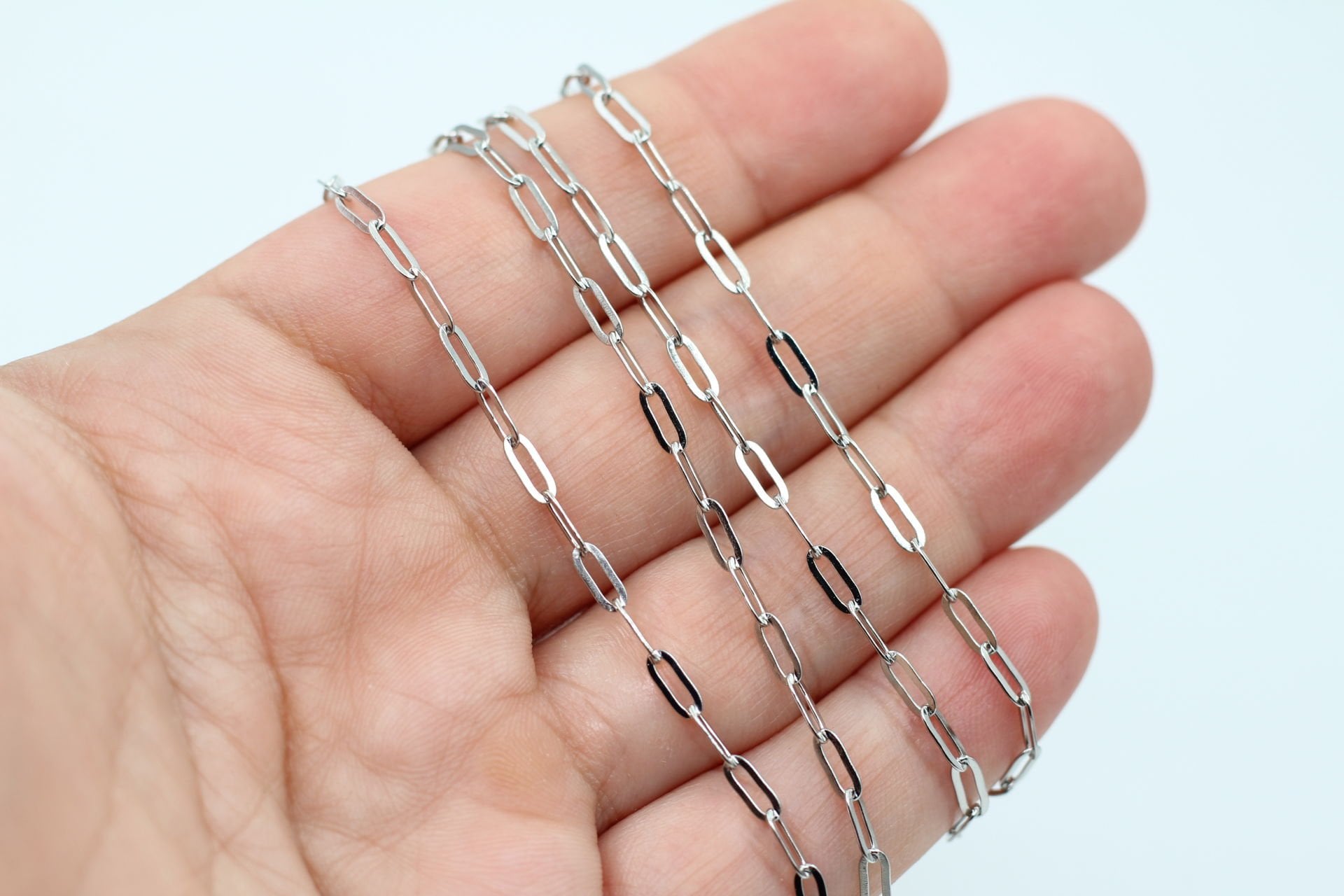 Çelik Gümüş Küçük Ataç Zincir