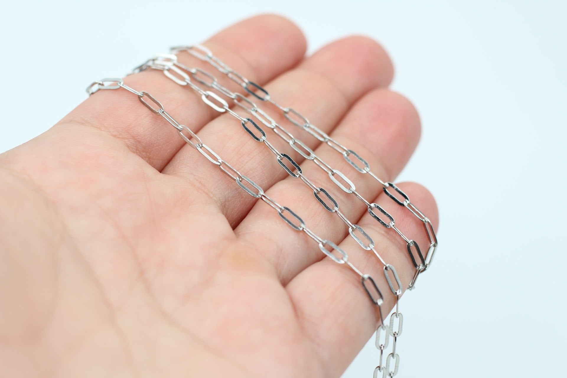 Çelik Gümüş Küçük Ataç Zincir