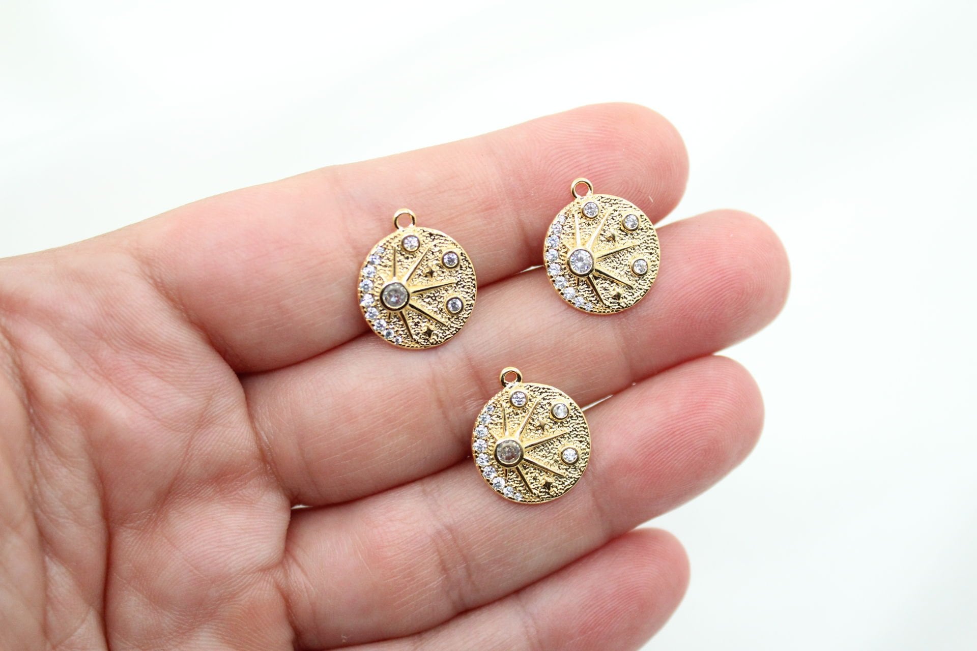 Altın kaplama Zirkonlu Kolye Ucu