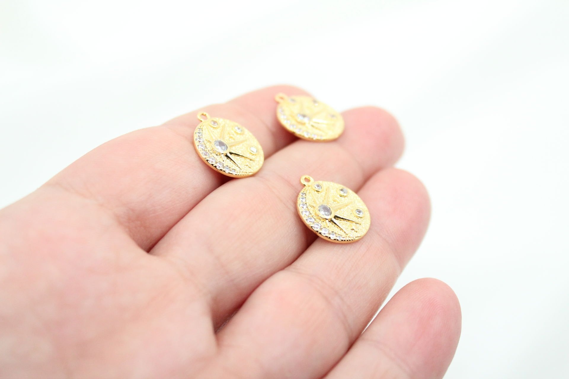 Altın kaplama Zirkonlu Kolye Ucu