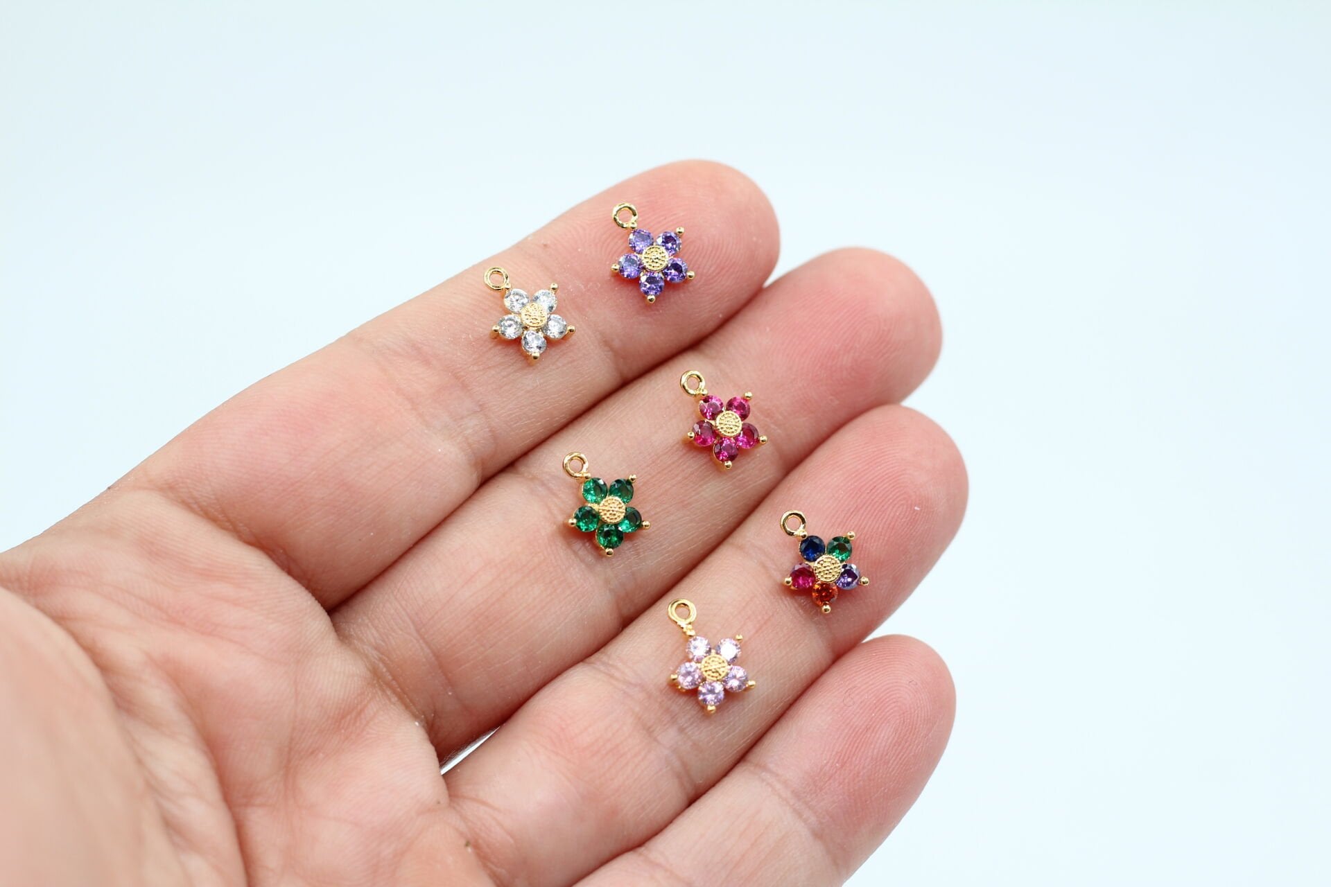 Altın Kaplama Minimal Çiçek