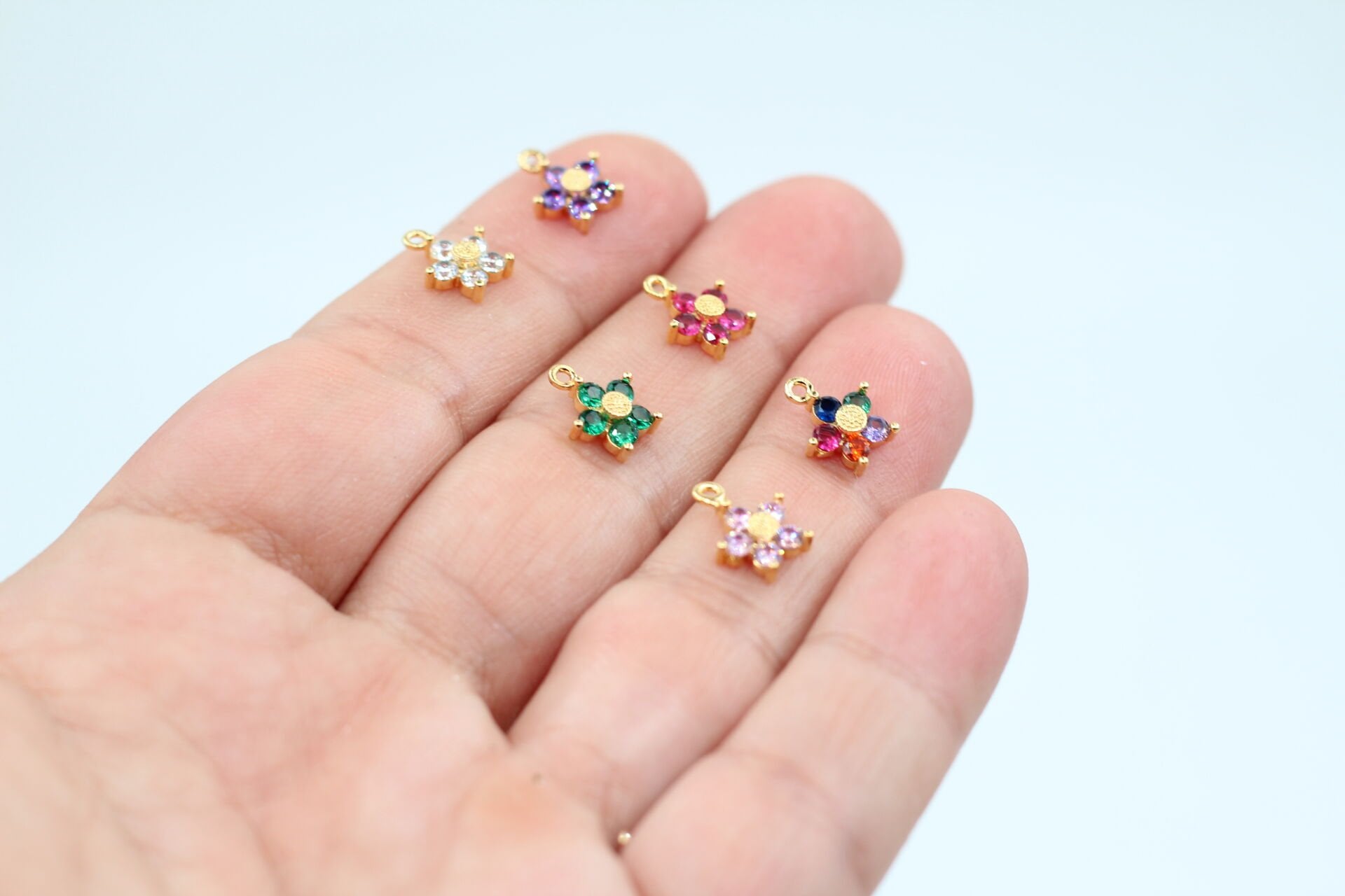 Altın Kaplama Minimal Çiçek