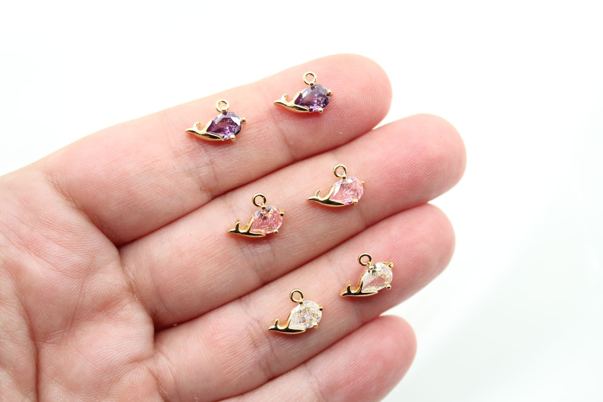 Altın Kaplama Zirkonlu Minik Balina