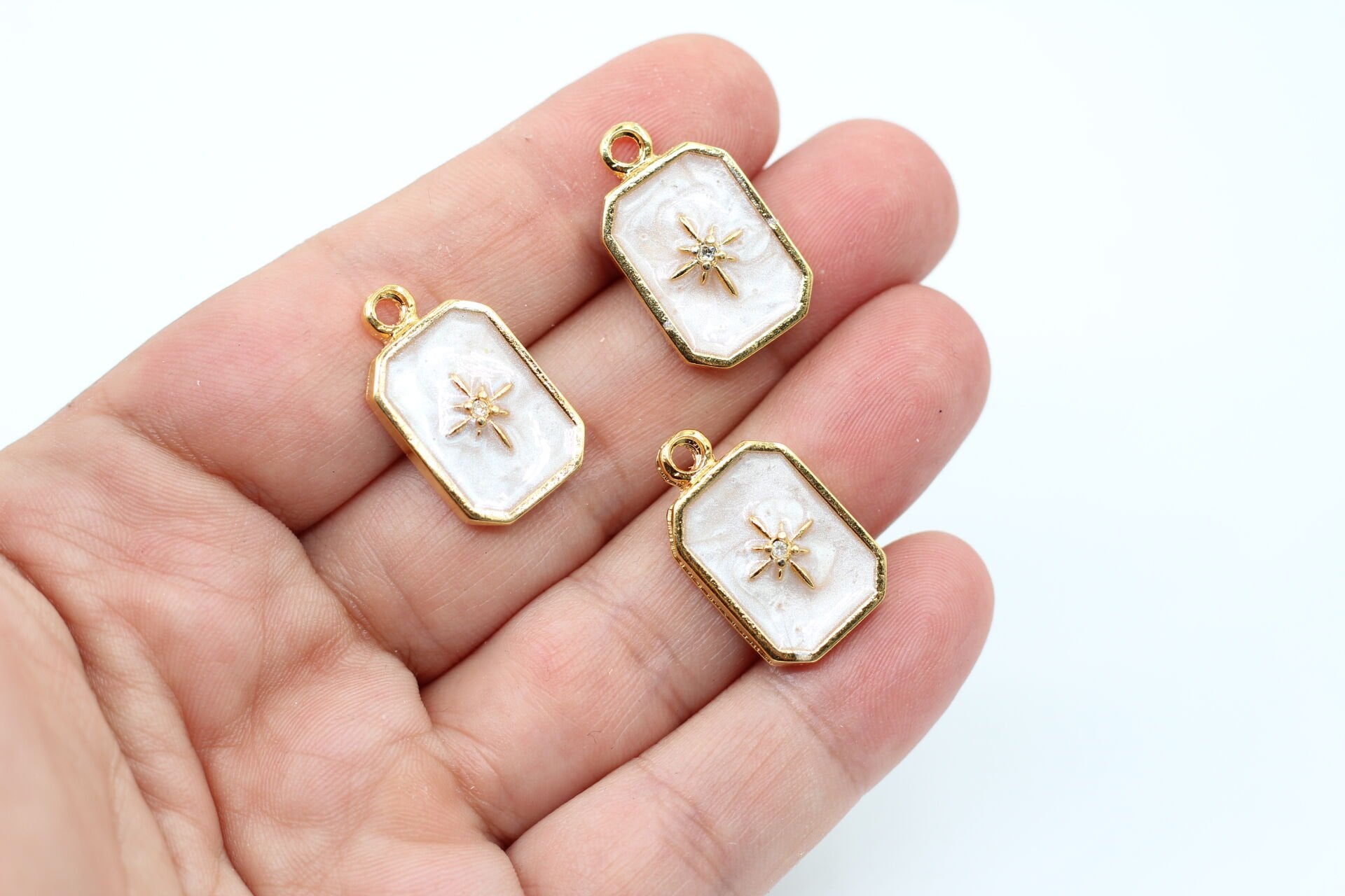 Altın Kaplama Mineli Taşlı Kutup Yıldızı