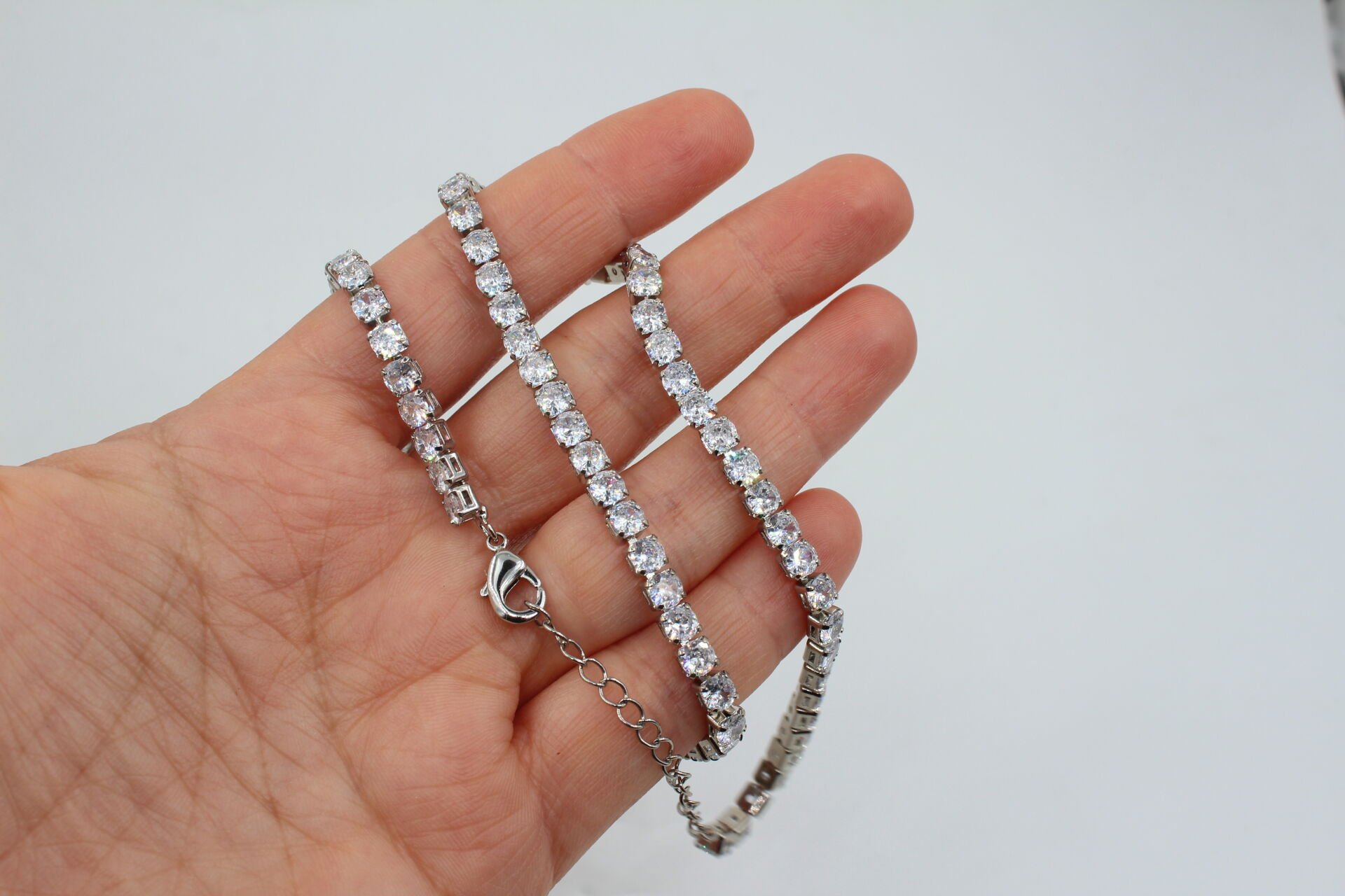 Rodyum Kaplama Yuvarlak Zirkonlu Hazır Kolye