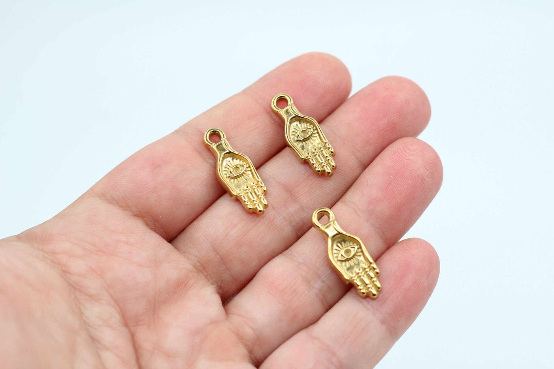 Çelik El İçi Göz Kolye Ucu