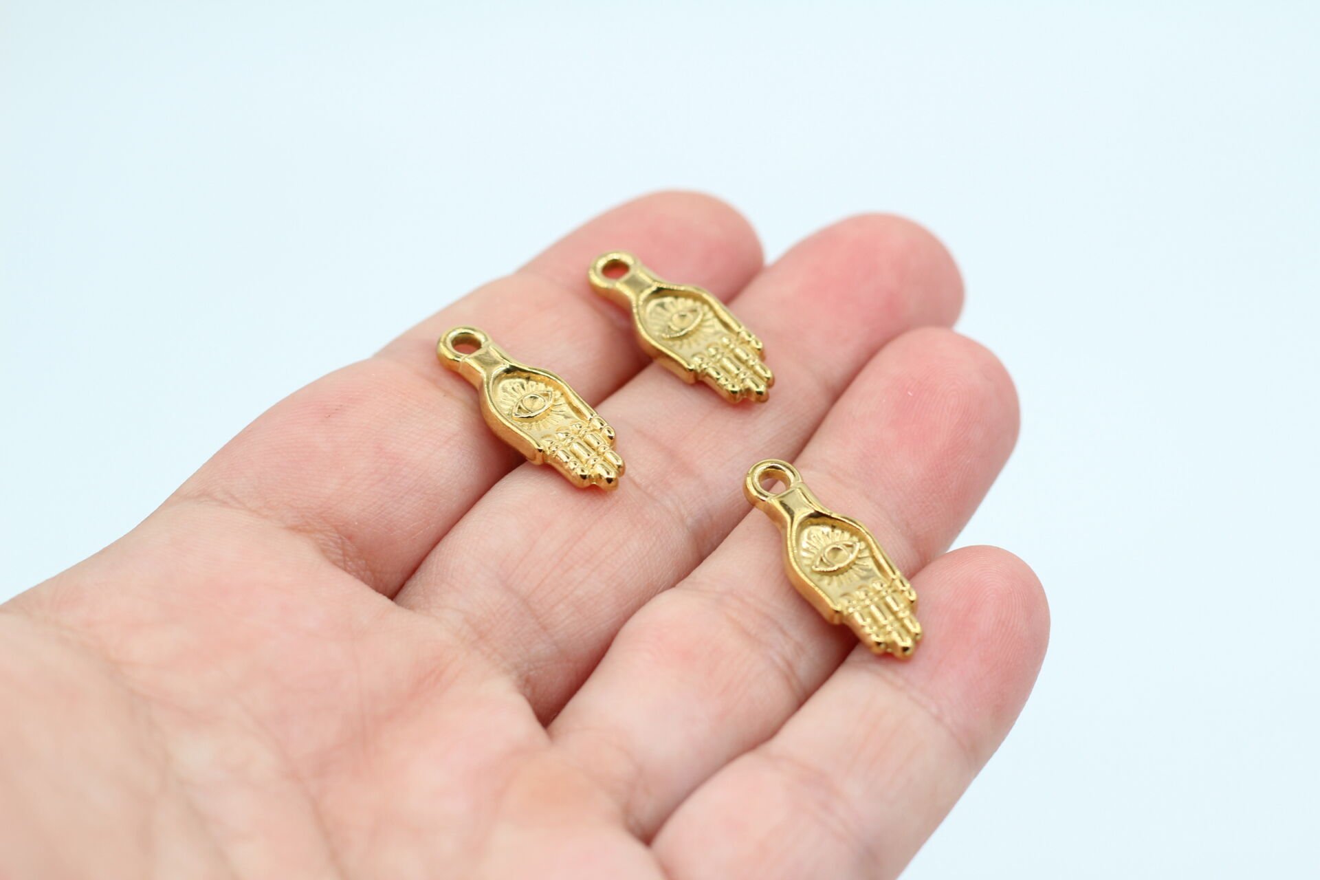 Çelik El İçi Göz Kolye Ucu