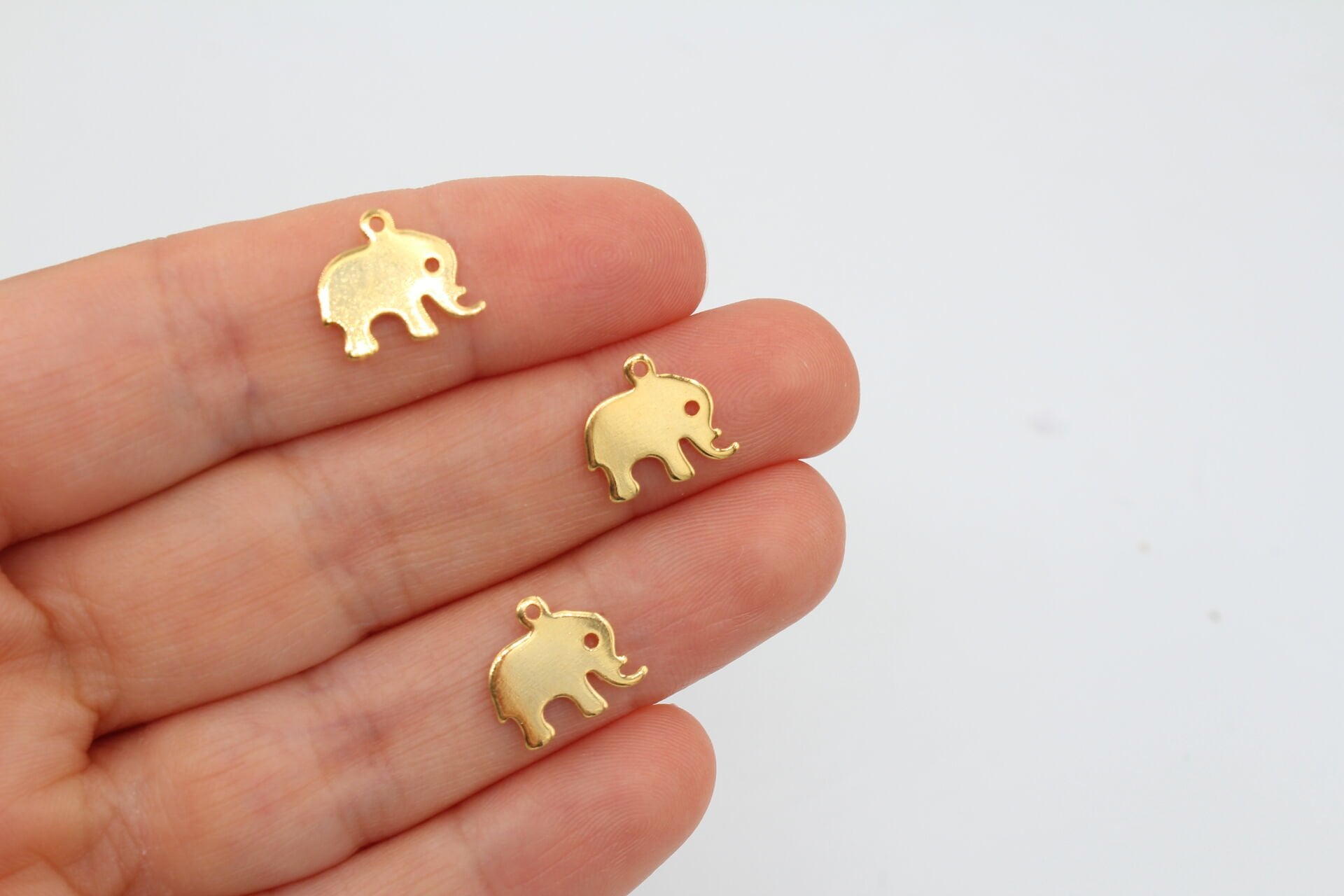 Altın Kaplama İnce Kulplu Fil