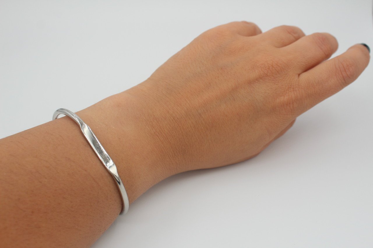 Rodyum Kap. Üstü Düz Bileklik