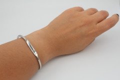 Rodyum Kap. Üstü Düz Bileklik