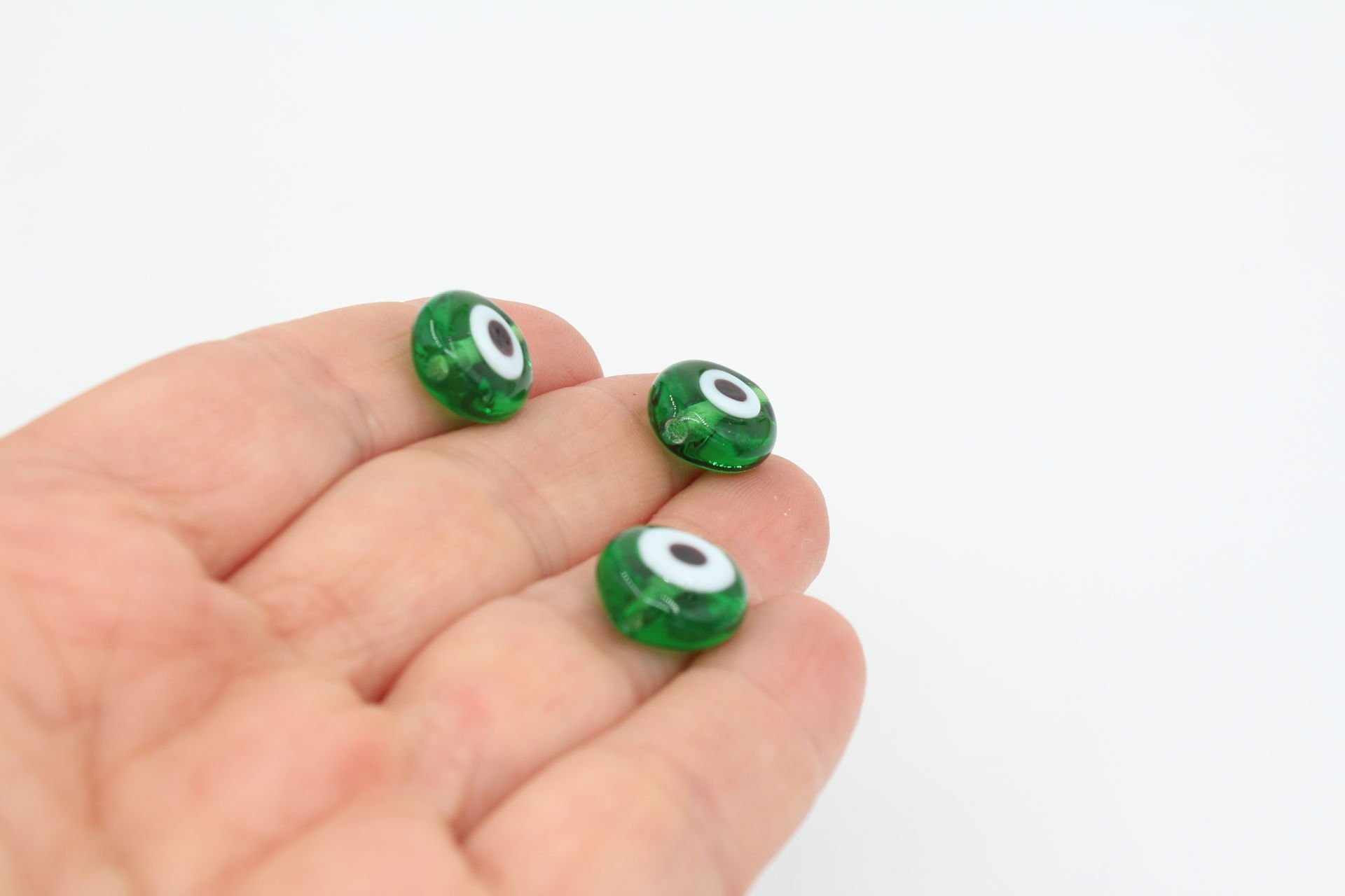 Şeffaf Yeşil Göz Murano