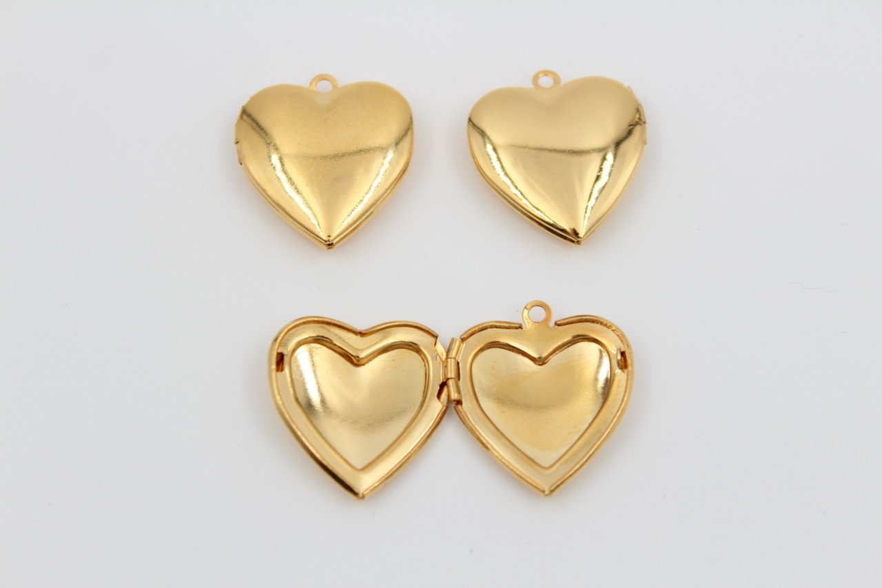 Altın Kap. Düz Açılır Kapaklı Kalp