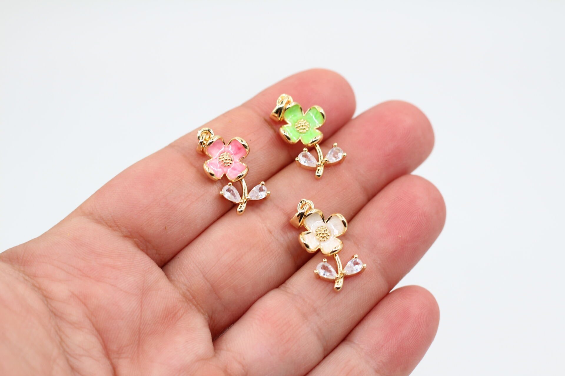 İthal Altın Kaplama Mineli ve Zirkonlu Yonca