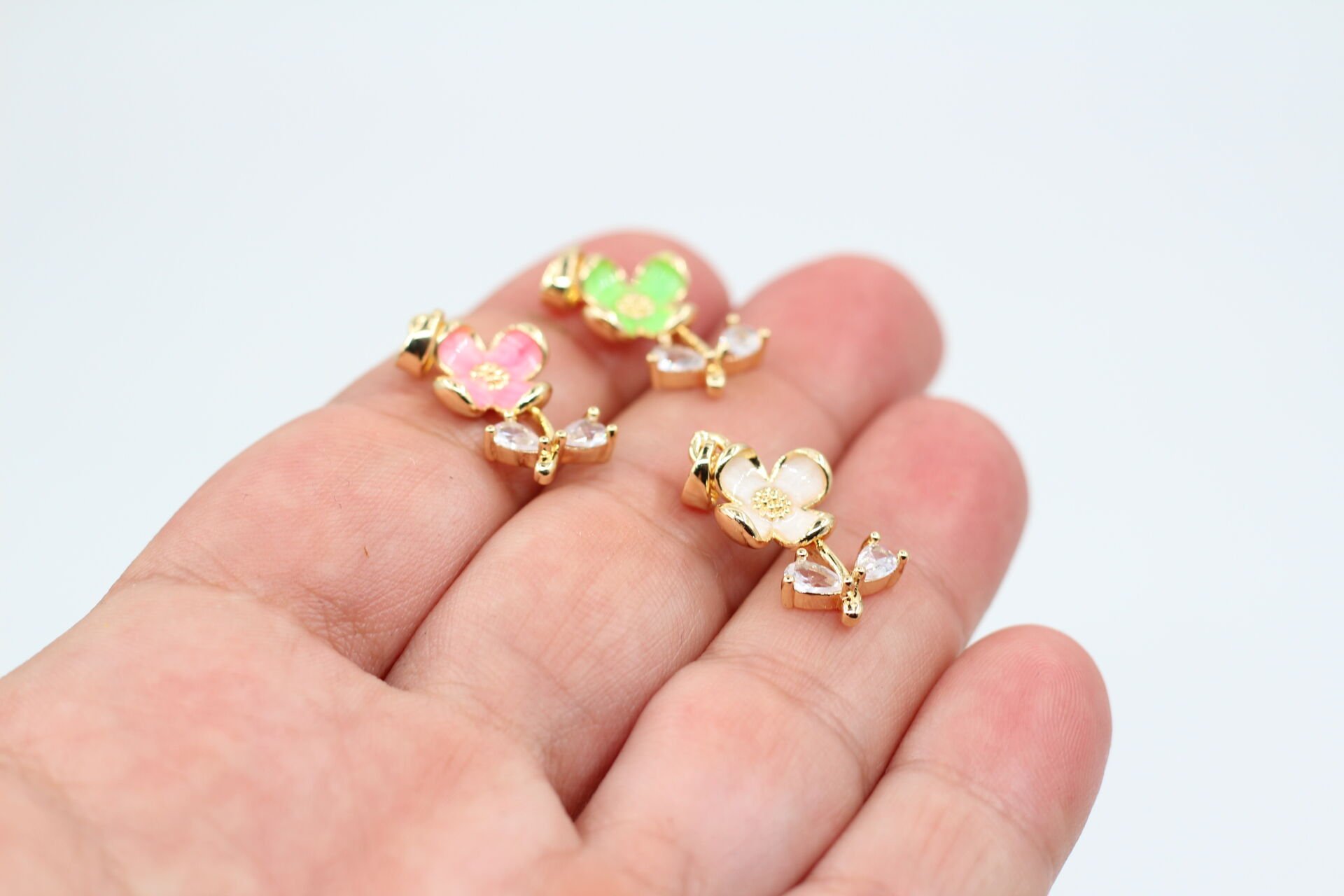 İthal Altın Kaplama Mineli ve Zirkonlu Yonca