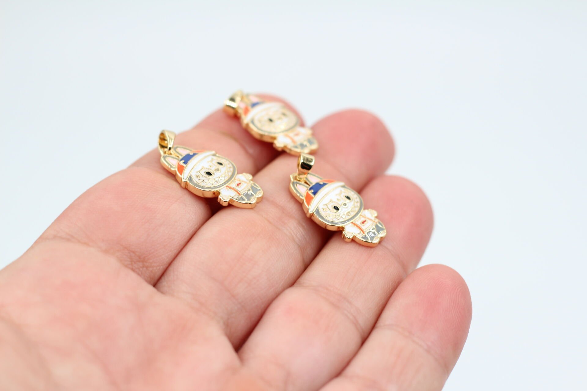 Altın Kaplama İthal LABUBU Model Mineli Kolye Ucu