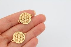 Altın Kap. Çift Kulp Yaşam Çiçeği