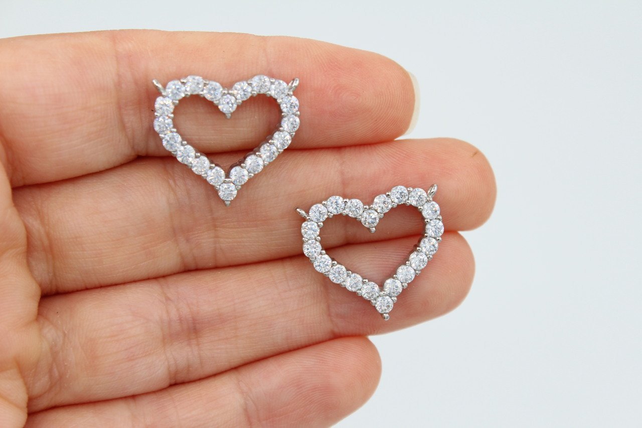 Altın Kap. Zirkonlu Çift Kulplu Kalp