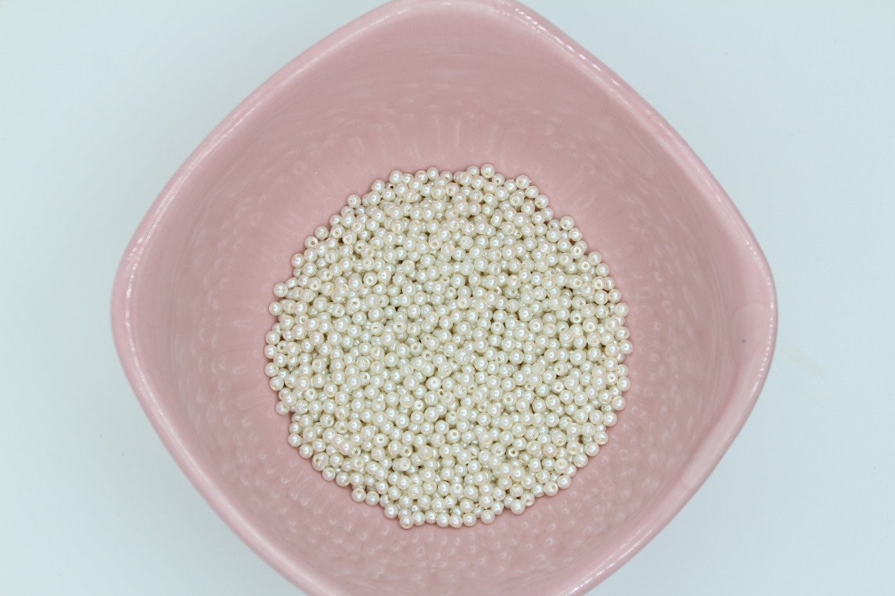 2mm Krem Cam İnci 50gr