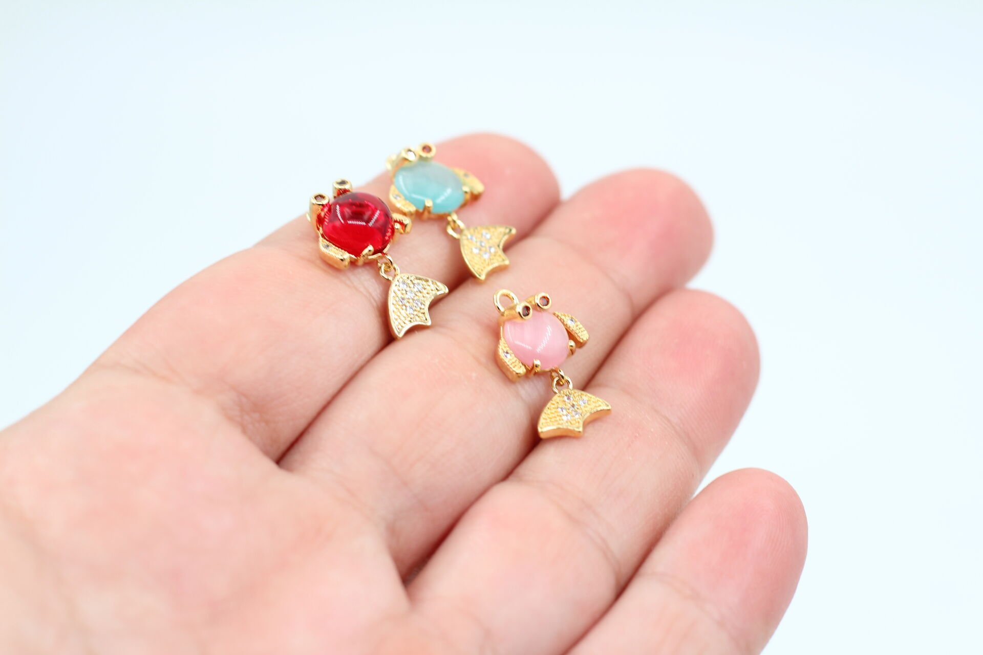 Altın Kaplama Zirkonlu Balon Balığı