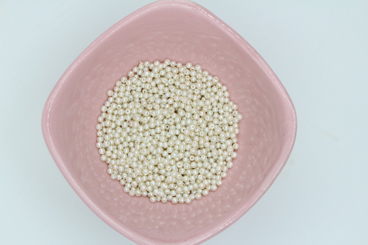 3mm Krem Cam İnci 50gr