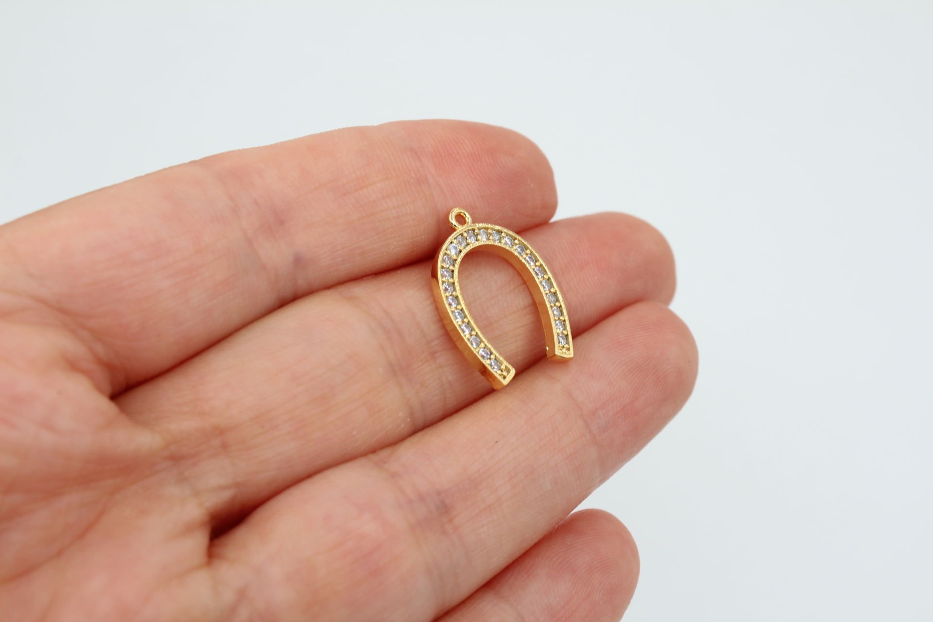 Altın Kaplama Zirkon Taşlı Nal Model