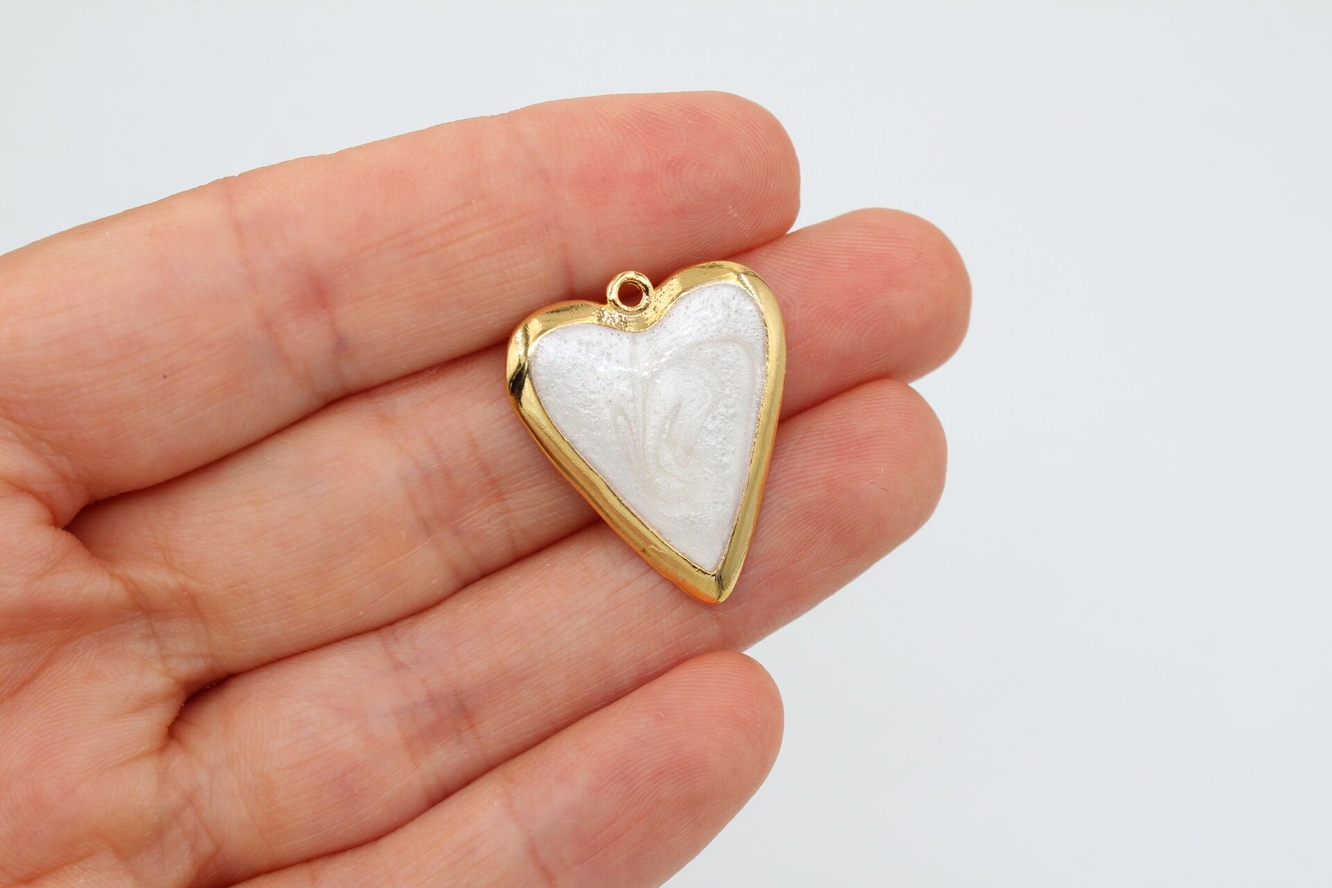 Altın Kaplama Büyük Mineli Kalp