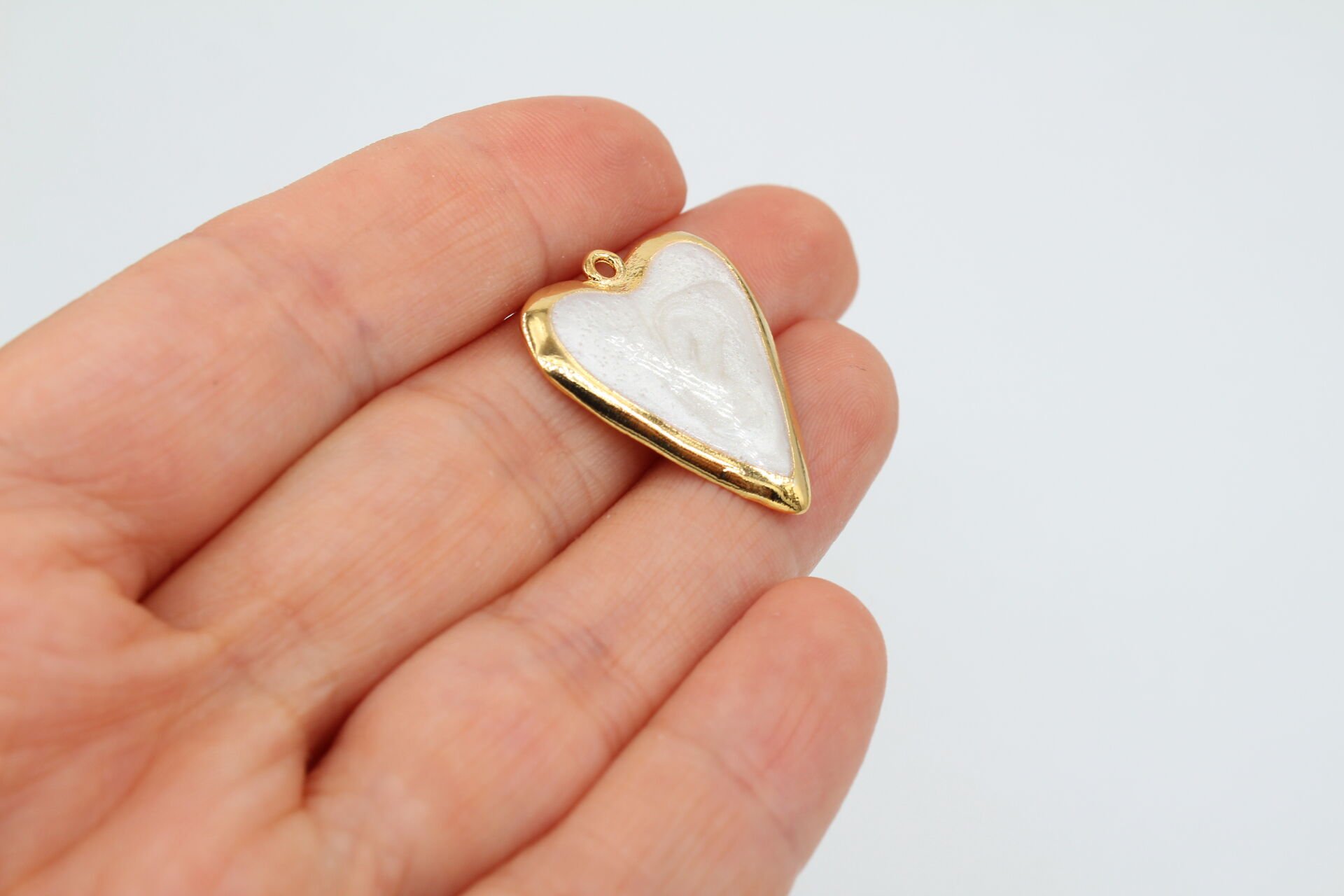 Altın Kaplama Büyük Mineli Kalp