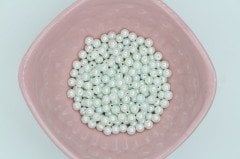 6mm Beyaz Cam İnci 50gr