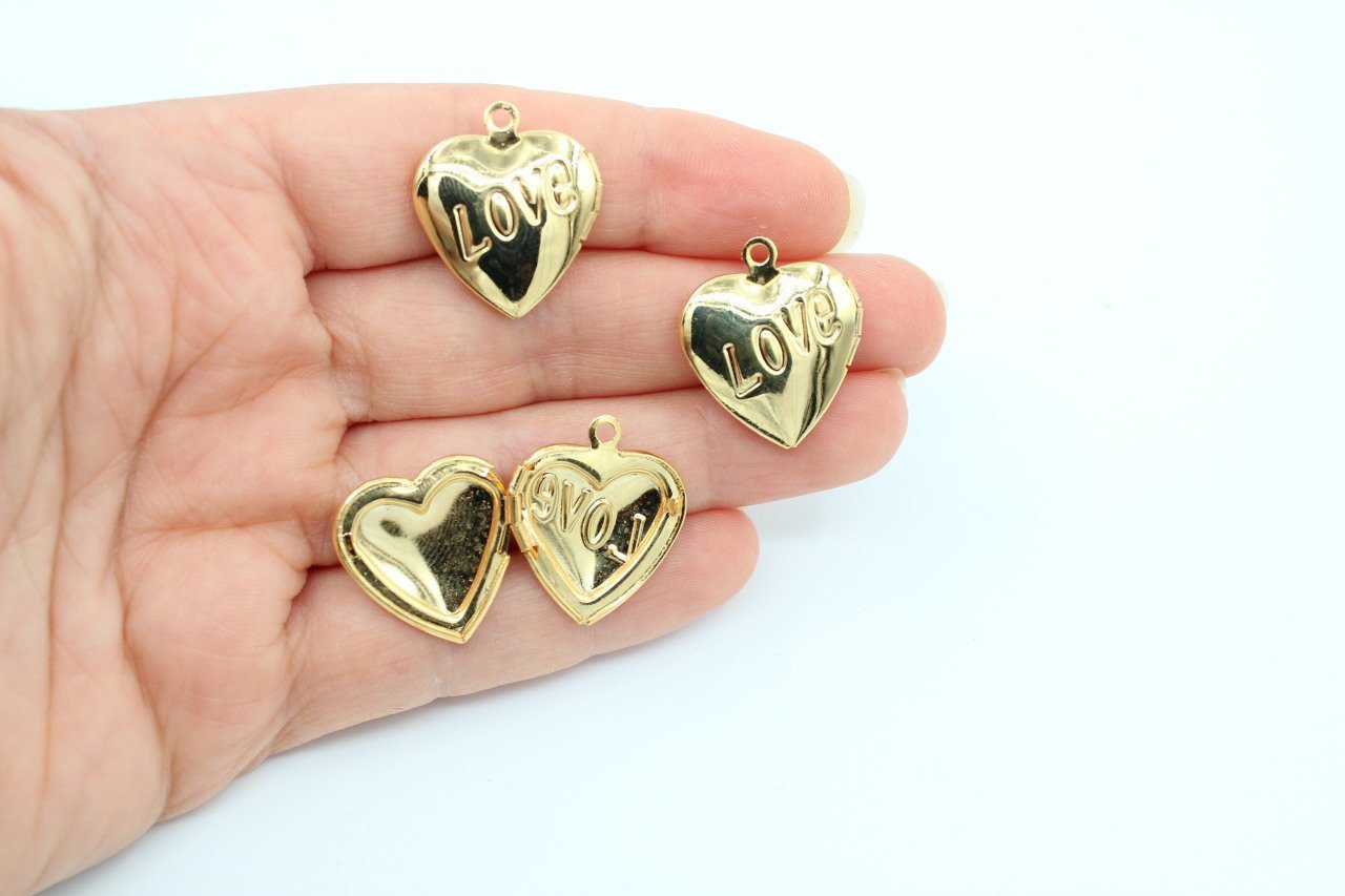 Altın Kap. Love Açılır Kapaklı Kalp