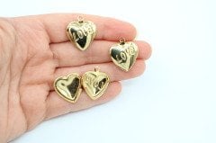 Altın Kap. Love Açılır Kapaklı Kalp