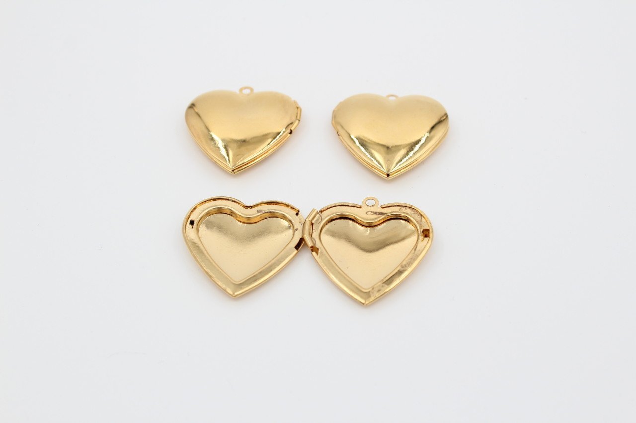 Altın Kap. Büyük Boy Açılır Kapaklı Kalp